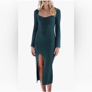 Knit sweater midi dress